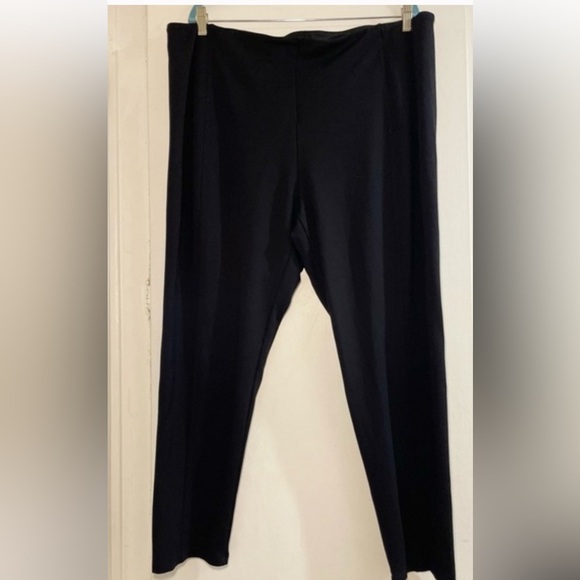 T Tahari Woman (Size 3XL) Black Wide Leg Women's Stretch Pants - Picture 10 of 12